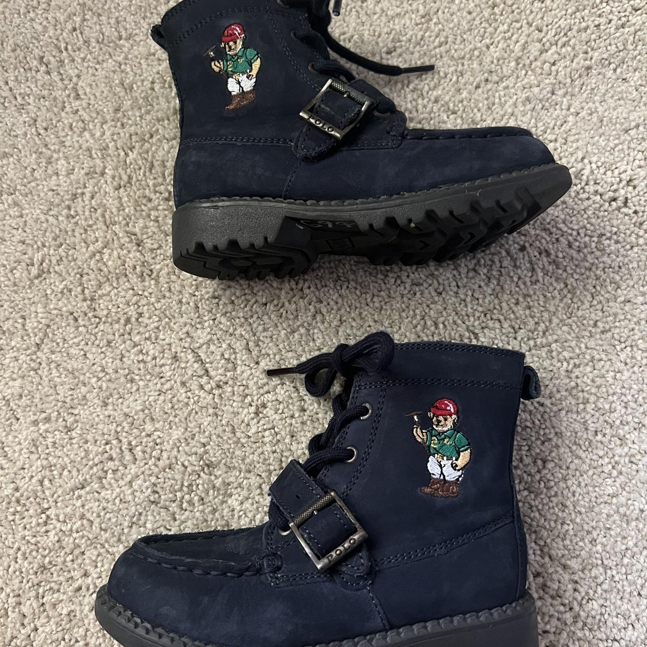 Polo Ralph Lauren Bear Ranger Boots. Size 9Y Blue