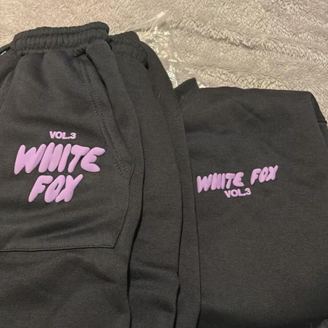 white fox sweat set! looking to sell or preferably... - Depop