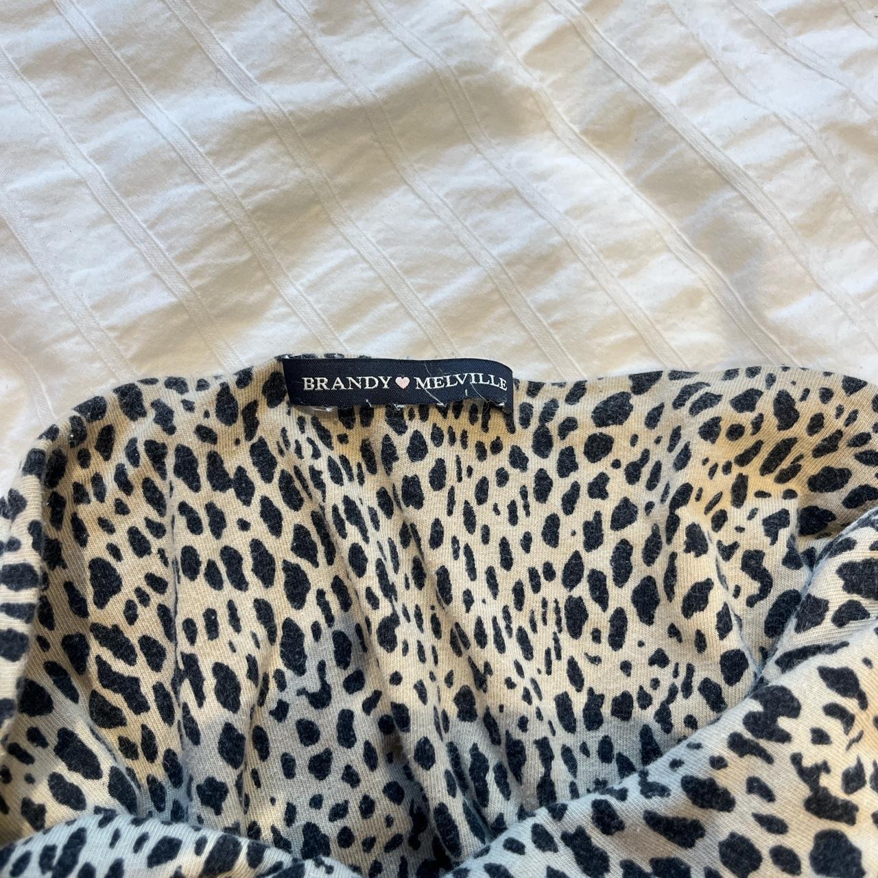 brandy melville leopard print bandeau top !!! in... - Depop