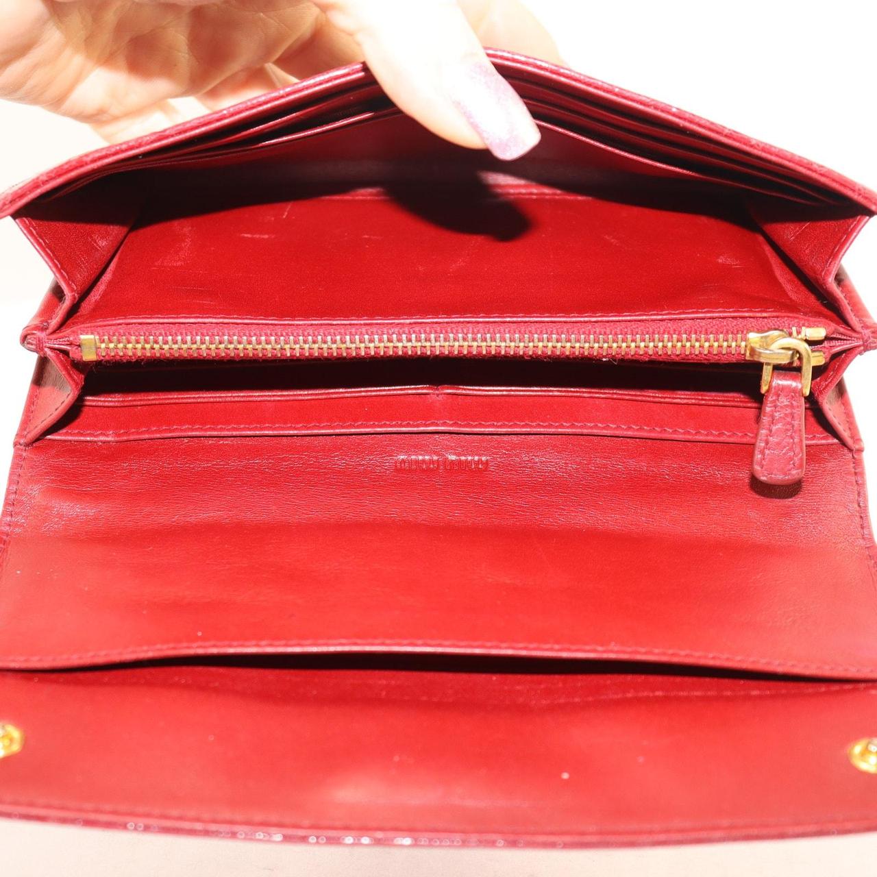 Miu Miu Women's Wallet - Red – Gorgeous Miu Miu w… - image 7