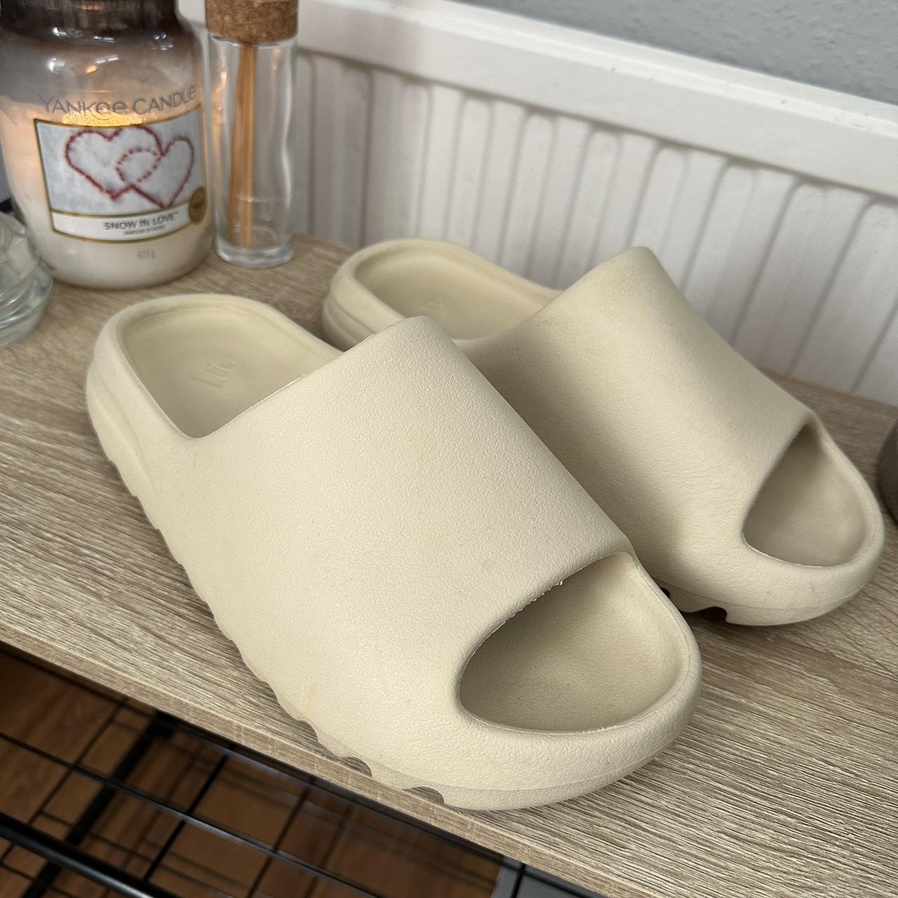 pink fake yeezy slides