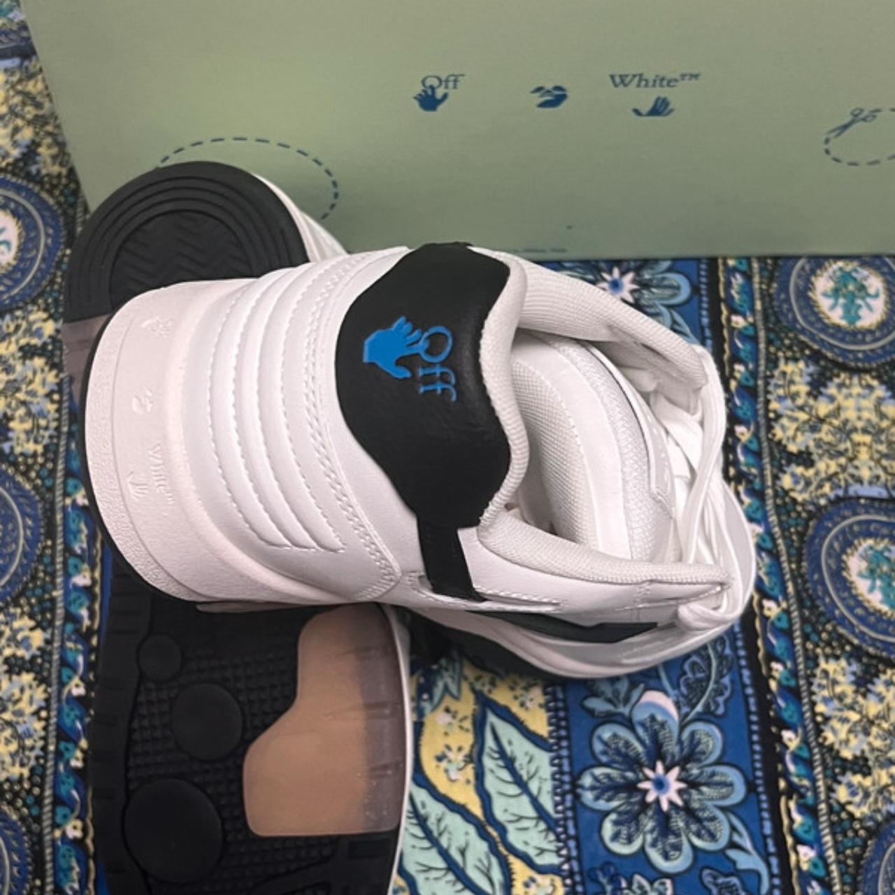 off white white and orange sneakers