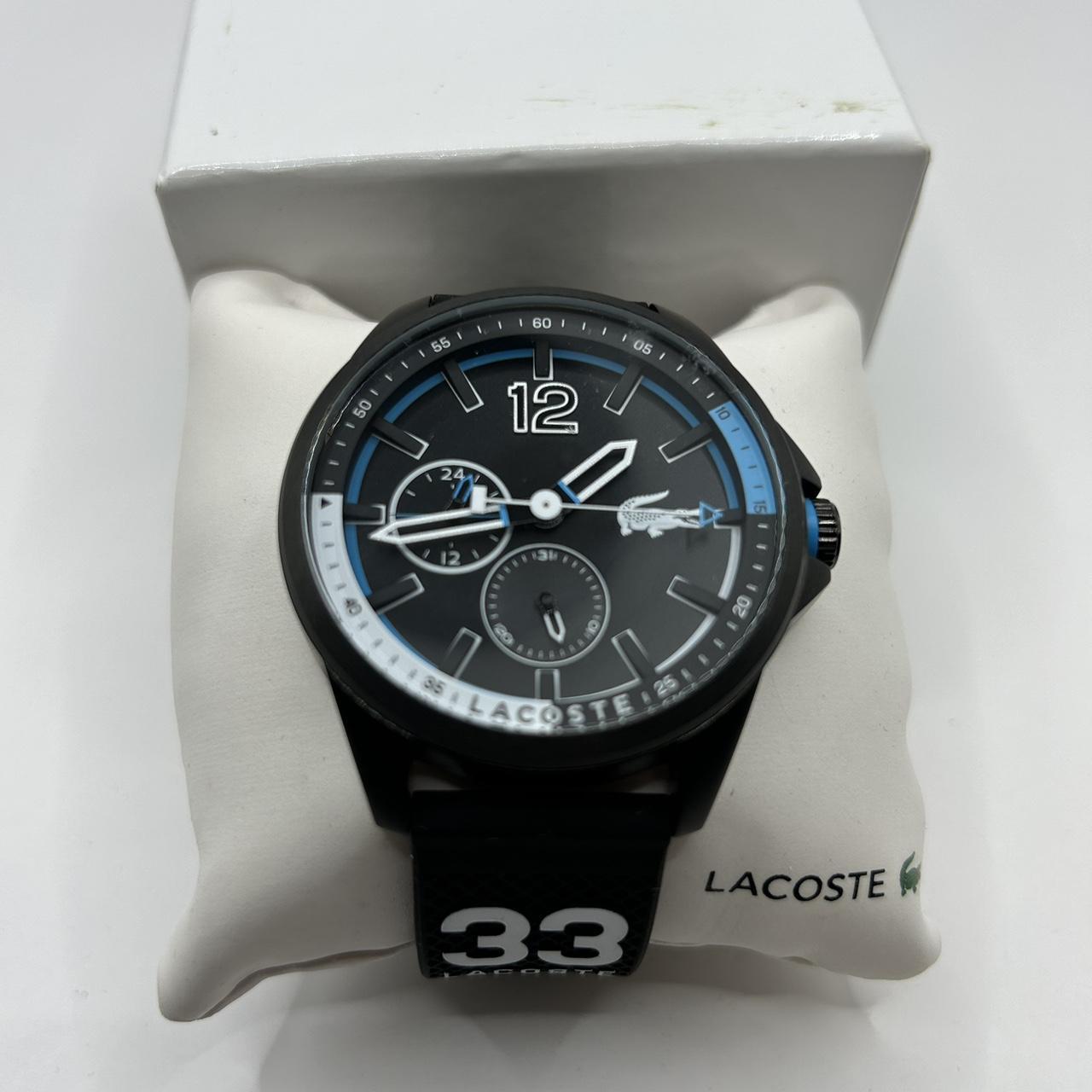 LACOSTE Men s Black Rubber Capbreton Watch