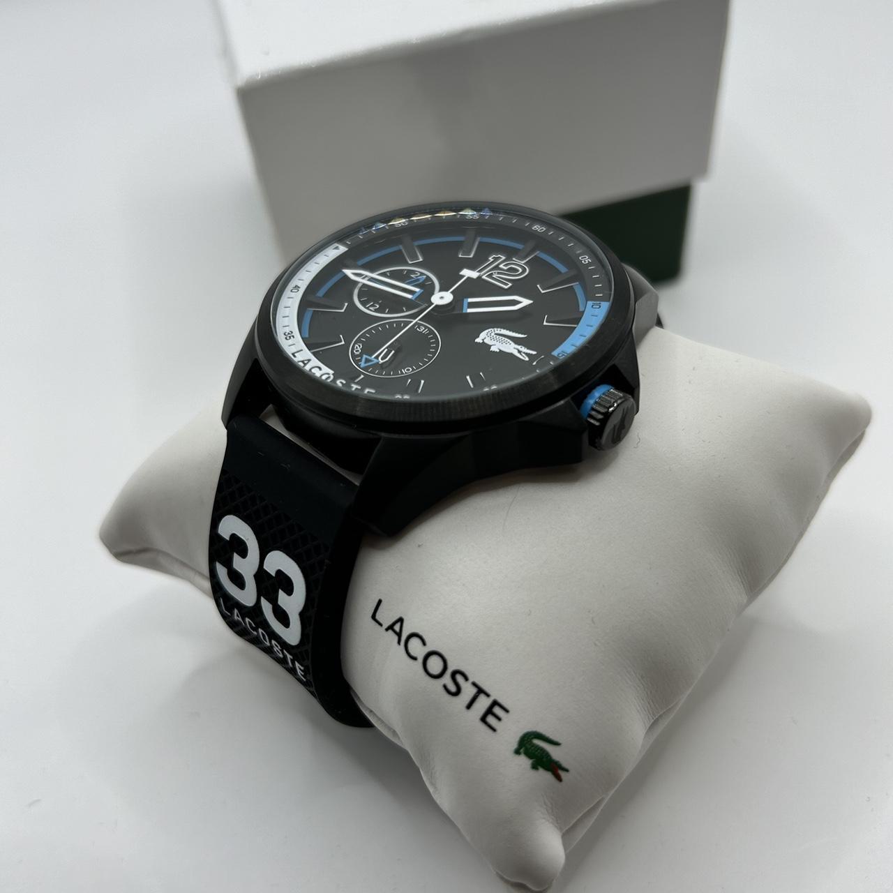 LACOSTE Men's Black Rubber Capbreton Depop