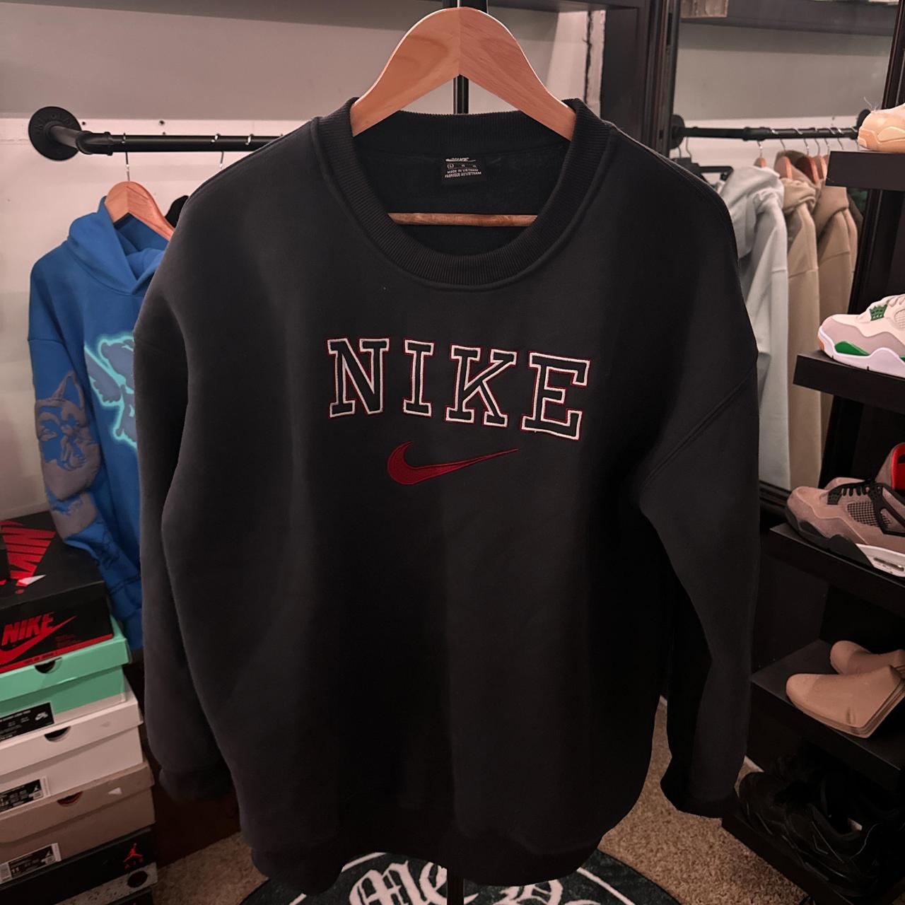 mens black and red nike sweatsuit