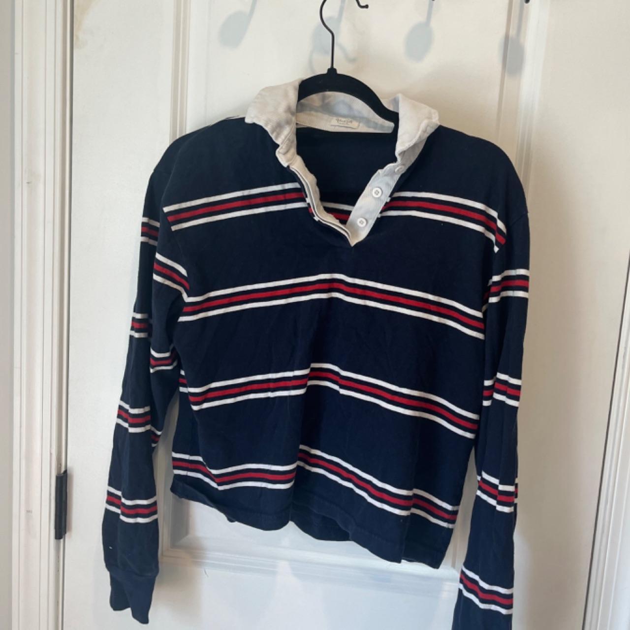 Brandy melville striped polo shirt 🍒 john Depop