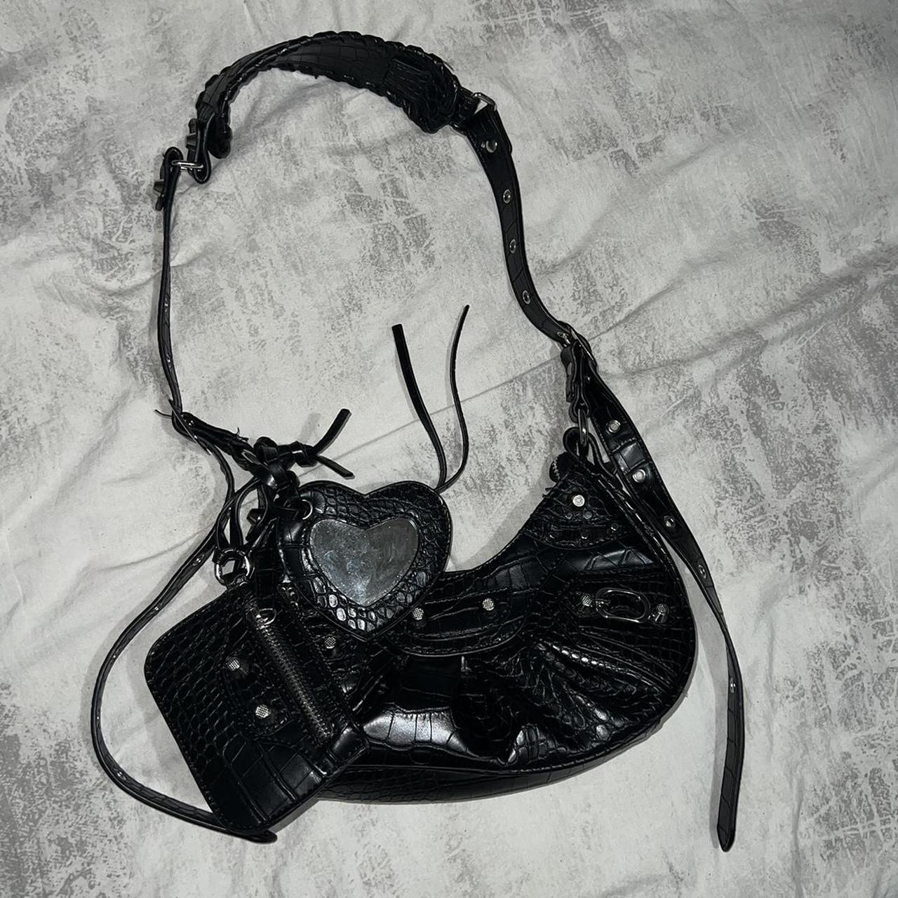 Ego Womens Black And Silver Bag Depop