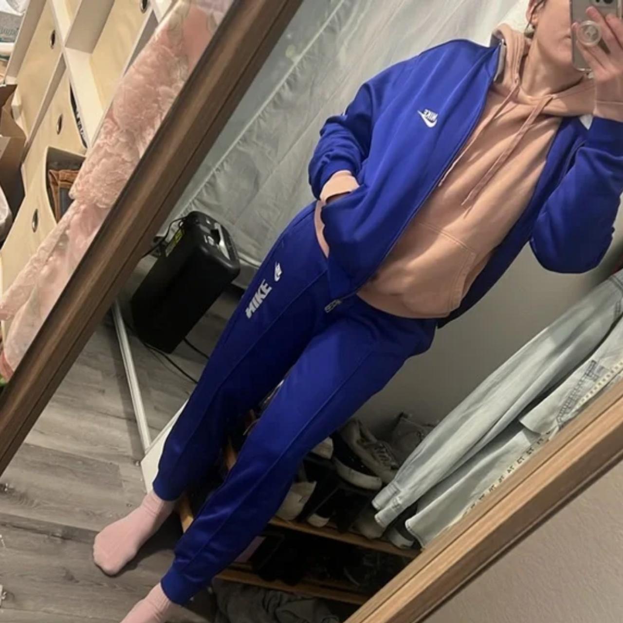 Nike Vintage Tracksuit set Cobalt blue sweats Depop