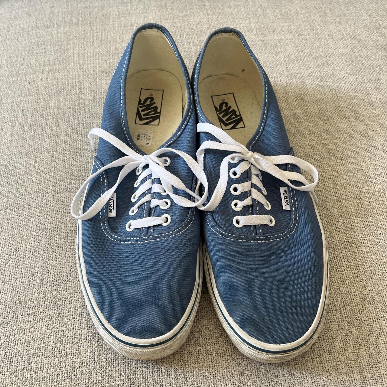 Blue low top vans - Depop