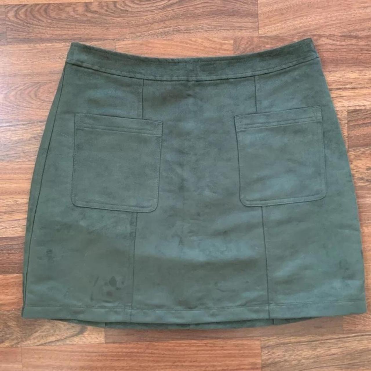 old navy suede mini skirt