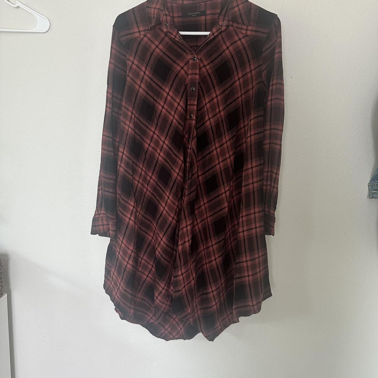 ALLSAINTS Tala Check dress size small no tie at. Depop