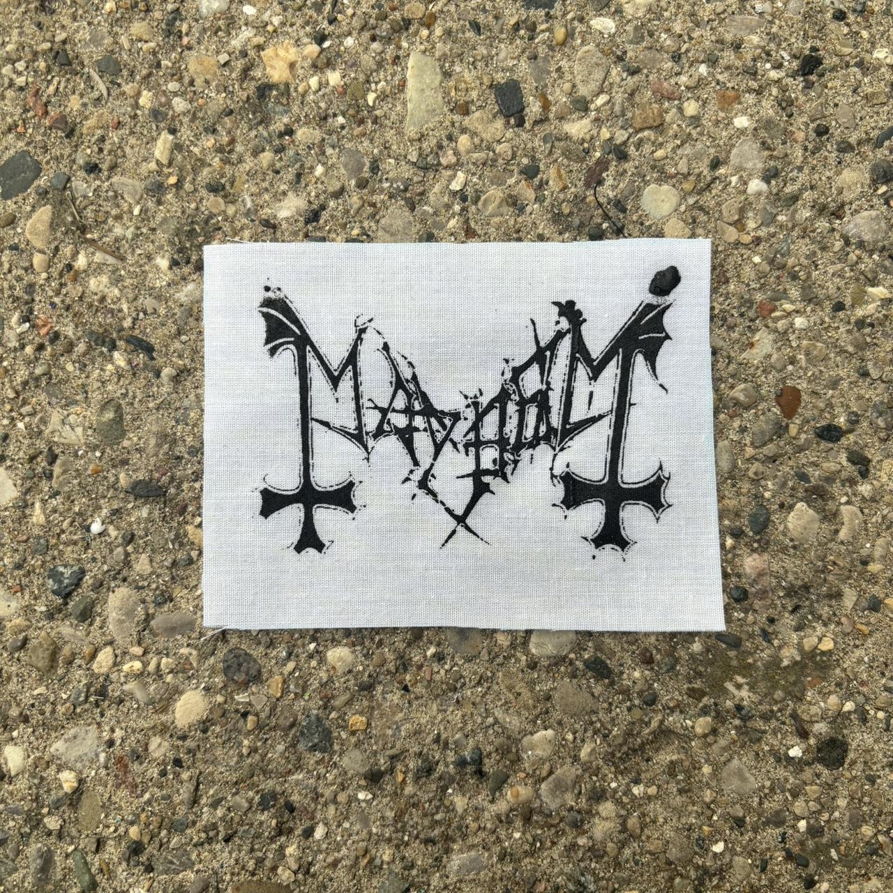 Handmade Mayhem patches ⭐️ 3.5 in x 2.5 in MESSAGE... - Depop