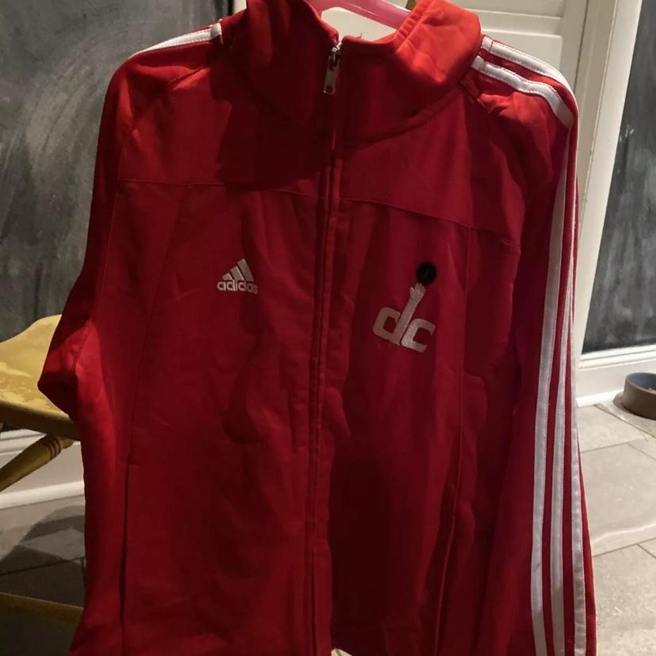Washington Wizards NBA Warm Up Jacket Red White Depop