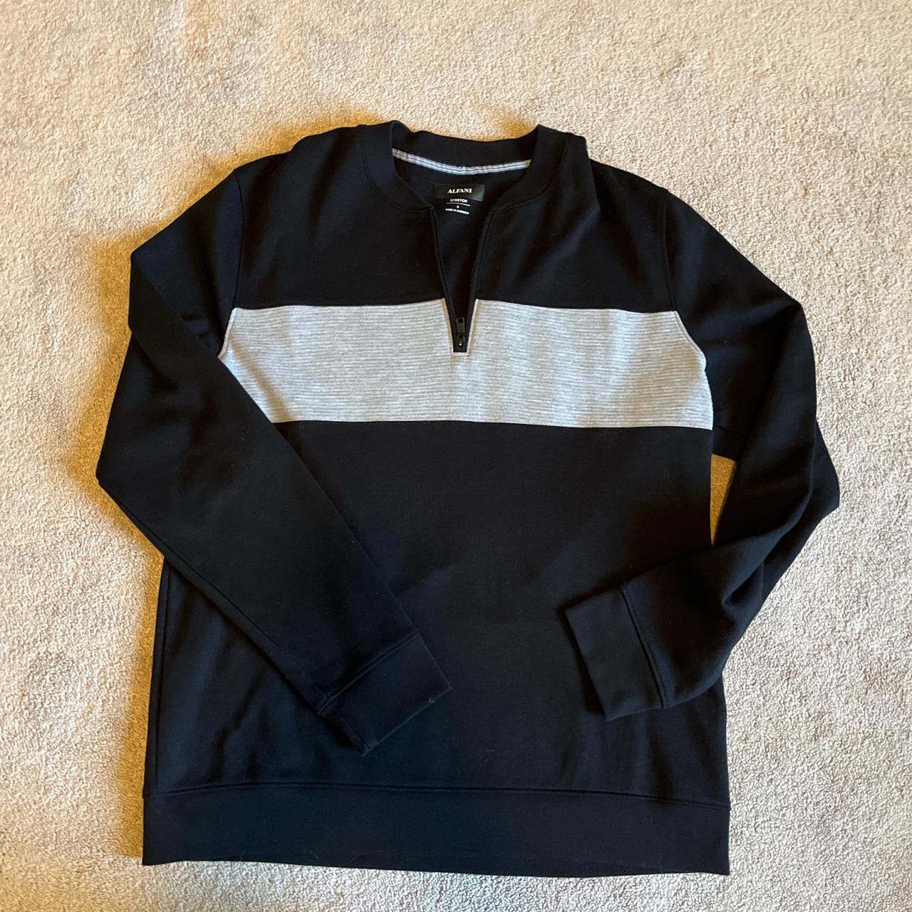 Sweatshirt quarter zip pull over sweatshirt. Alfani. Depop