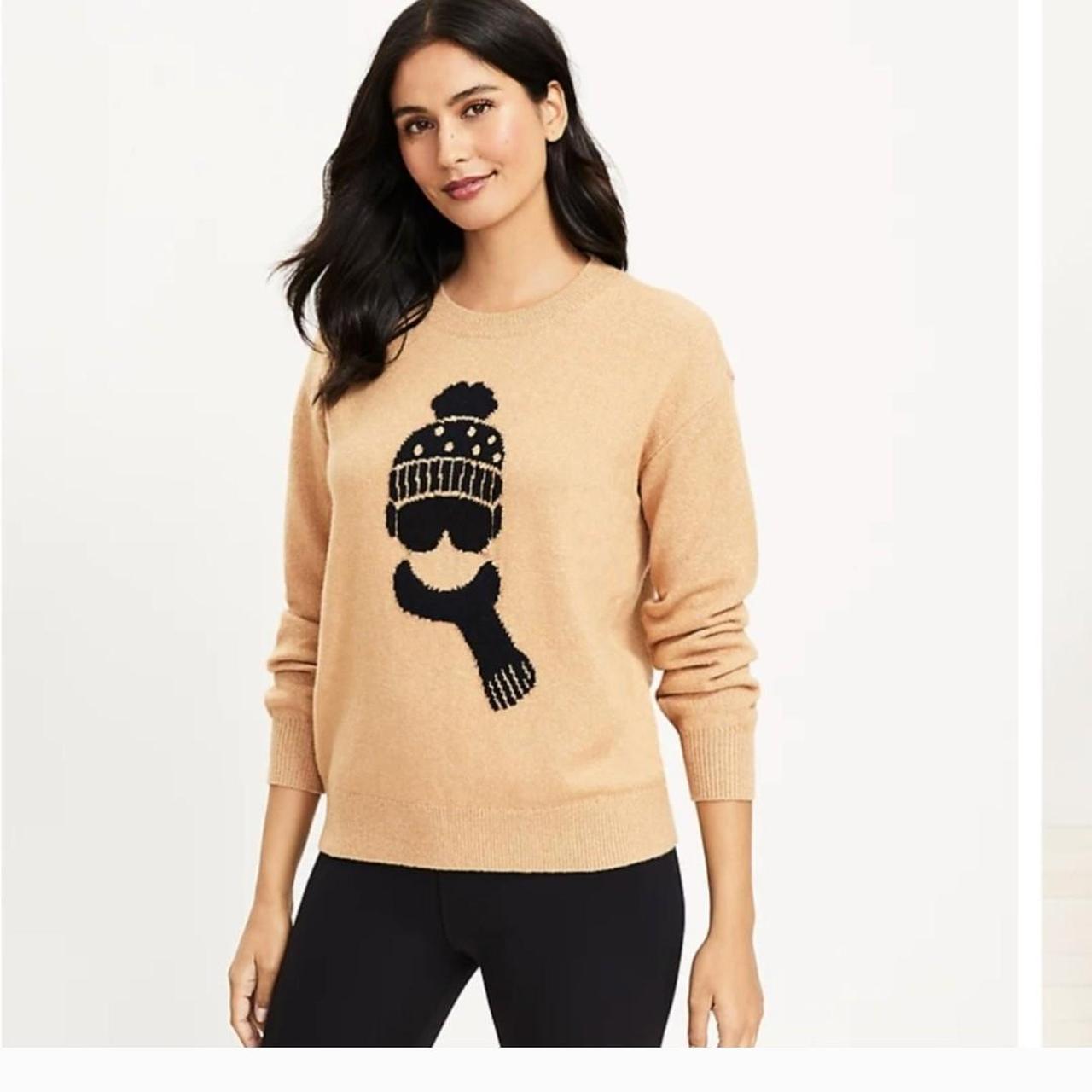 Loft camel sweater best sale