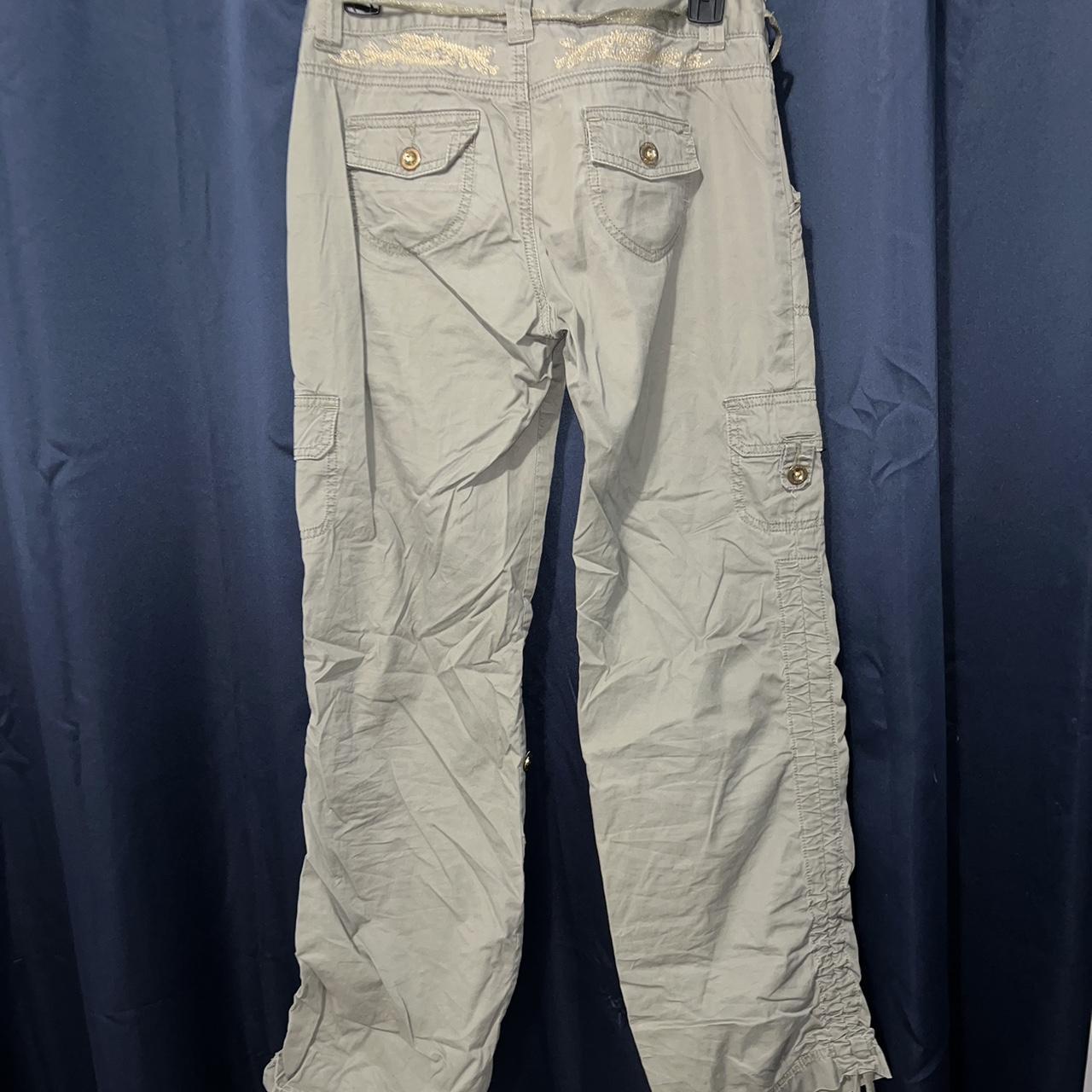 Express Women's Low rise Embroidered Pants - Khak… - image 2