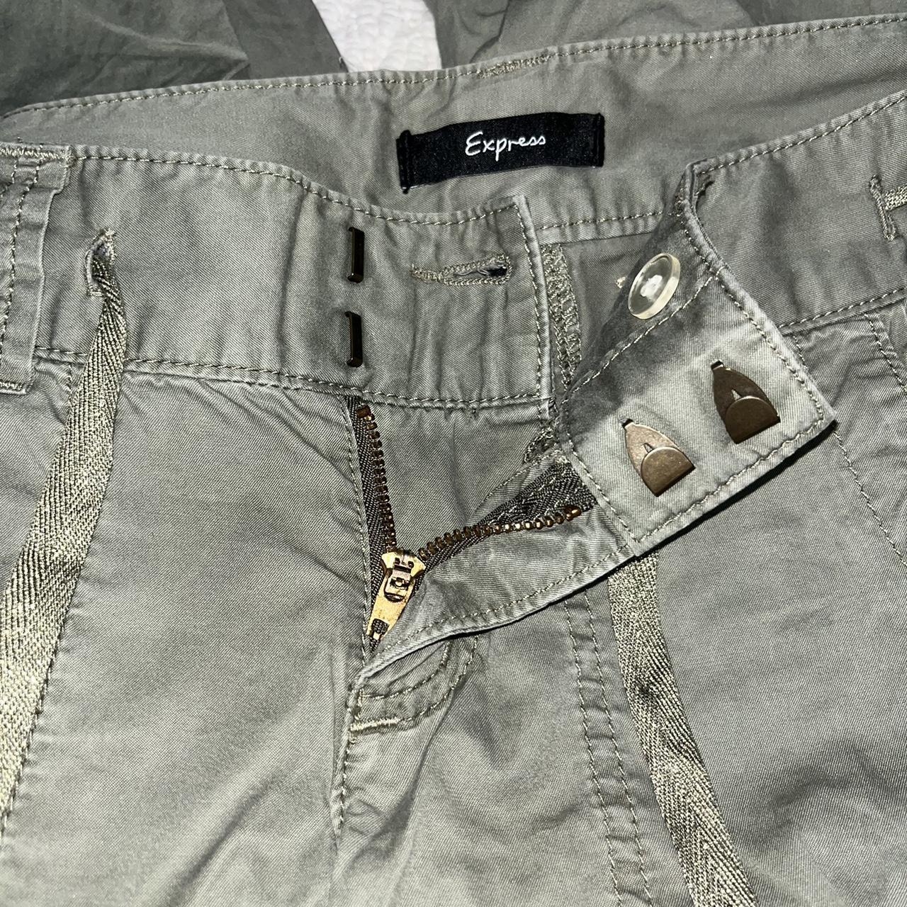 Express Women's Low rise Embroidered Pants - Khak… - image 7