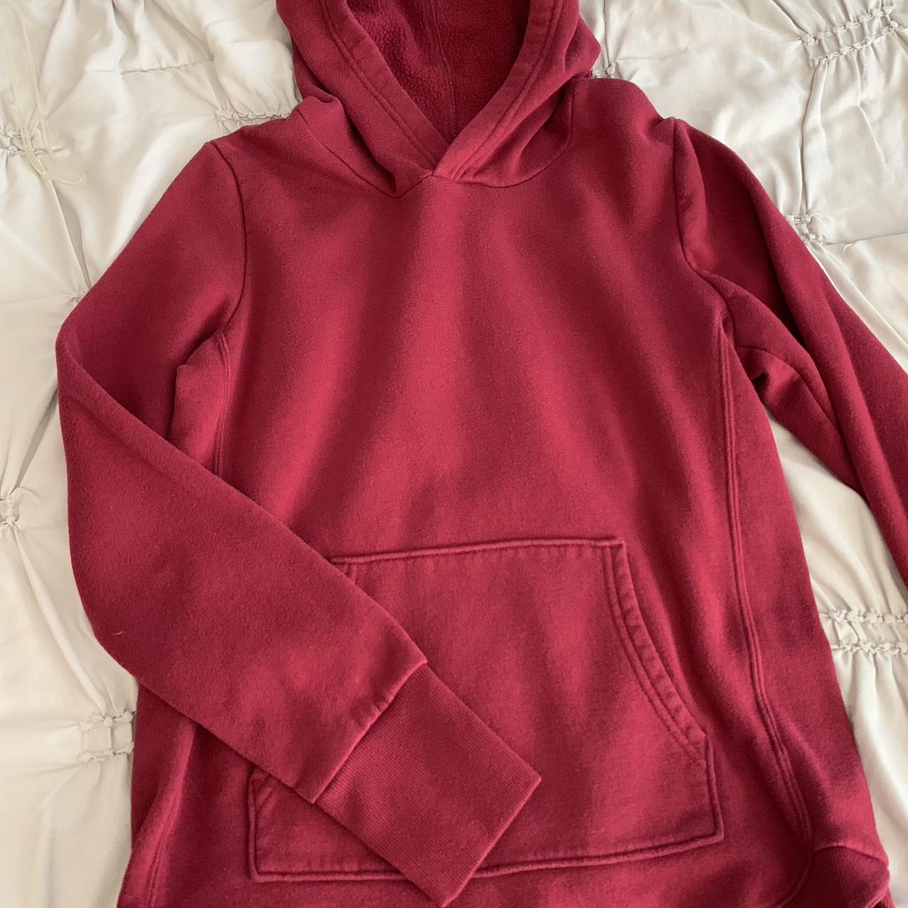 plain red hoodie hoodie red women Depop