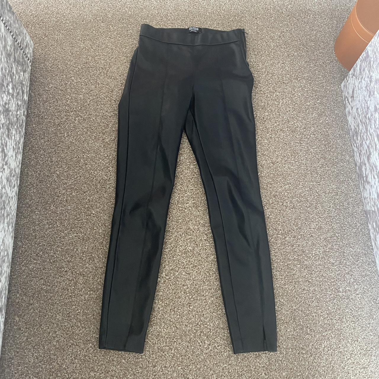 Zara faux leather trousers size xs - Depop