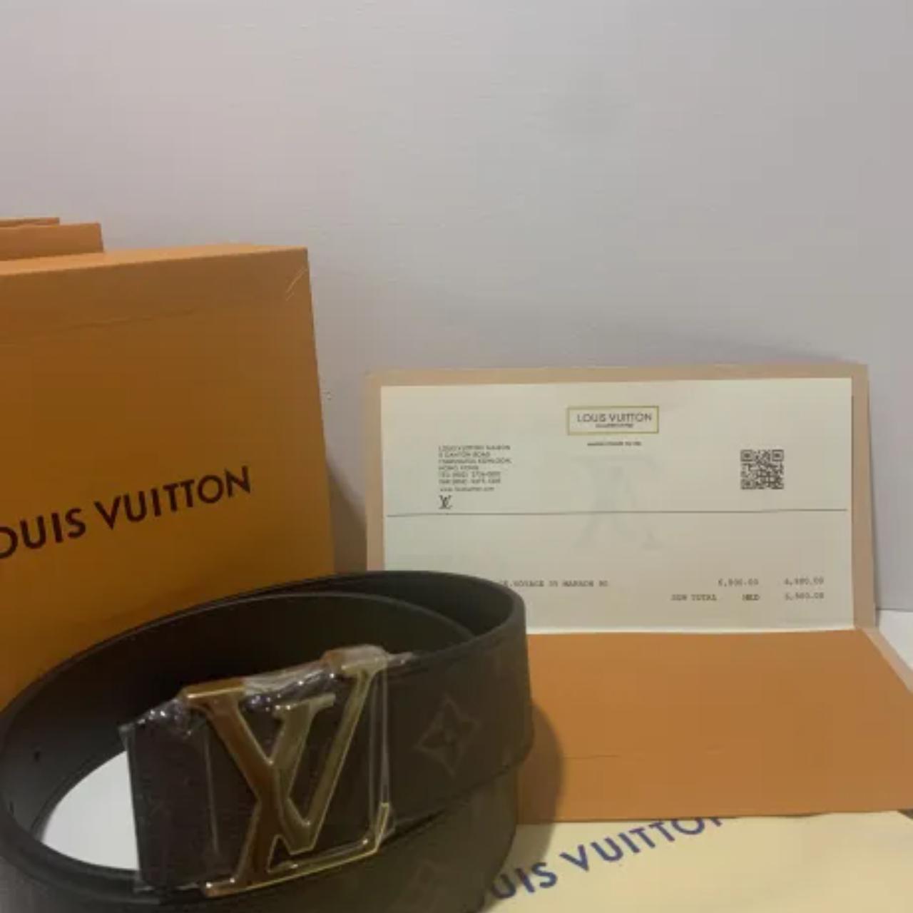 mens louis vuitton belt brown
