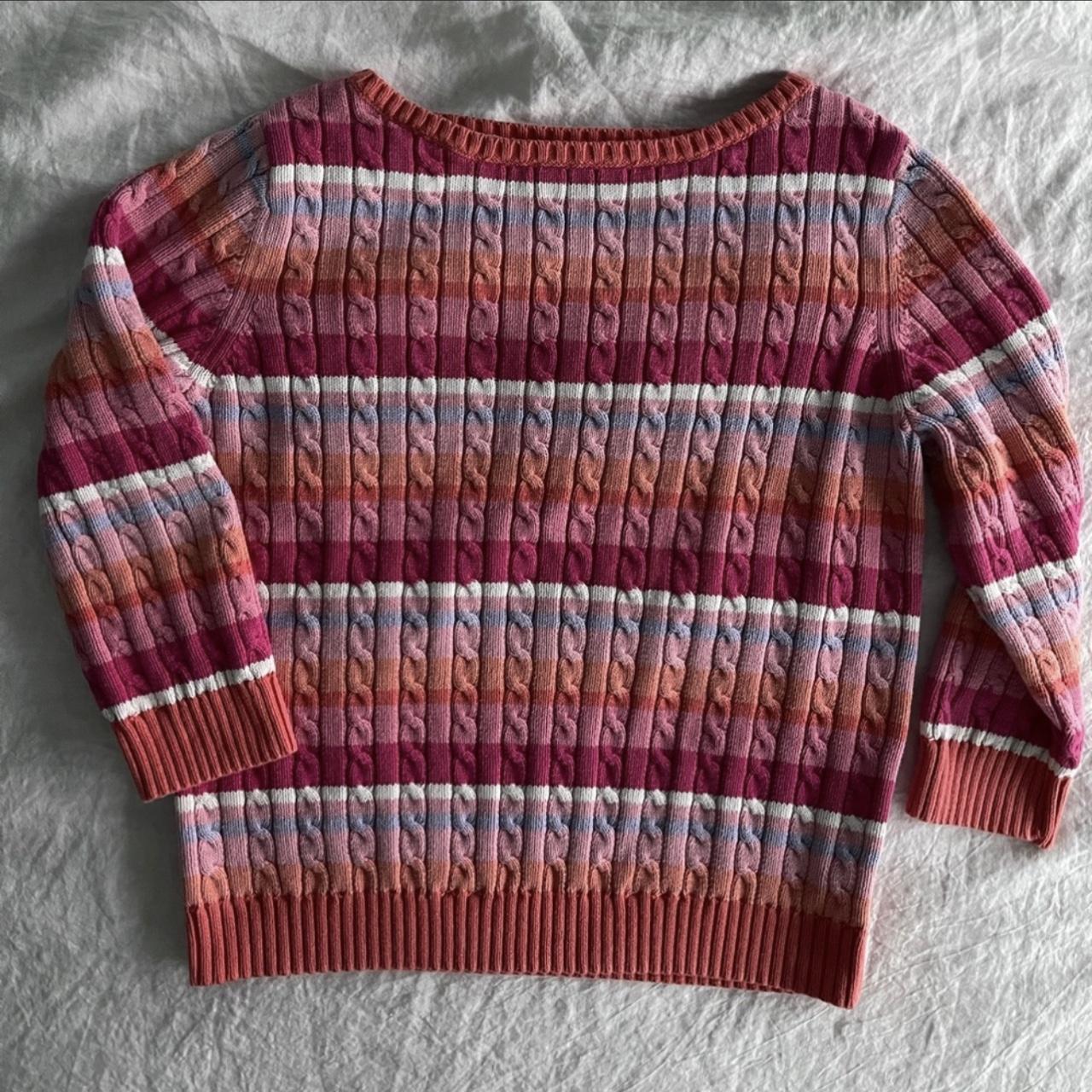 Pink cable knit sweater Ralph lauren cable knit - Depop