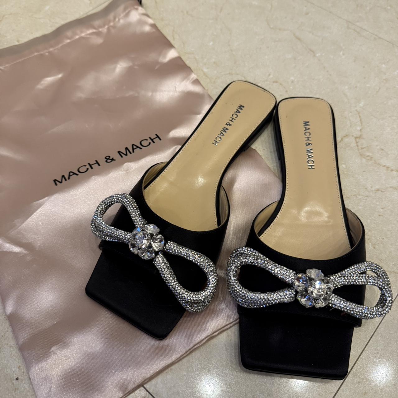 Mach & Mach Women's Slides - Black – Mach & Mach … - image 1