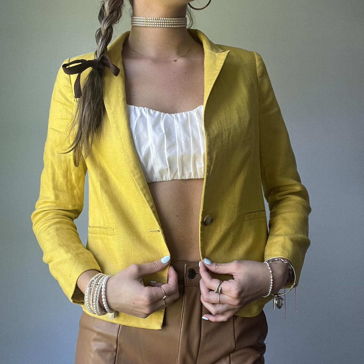 Loft yellow blazer. VINTAGE tagged 2 petite