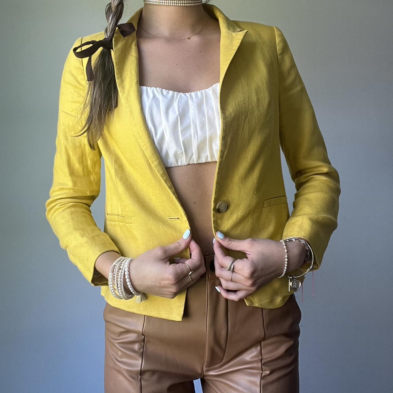 Loft yellow blazer. VINTAGE tagged 2 petite