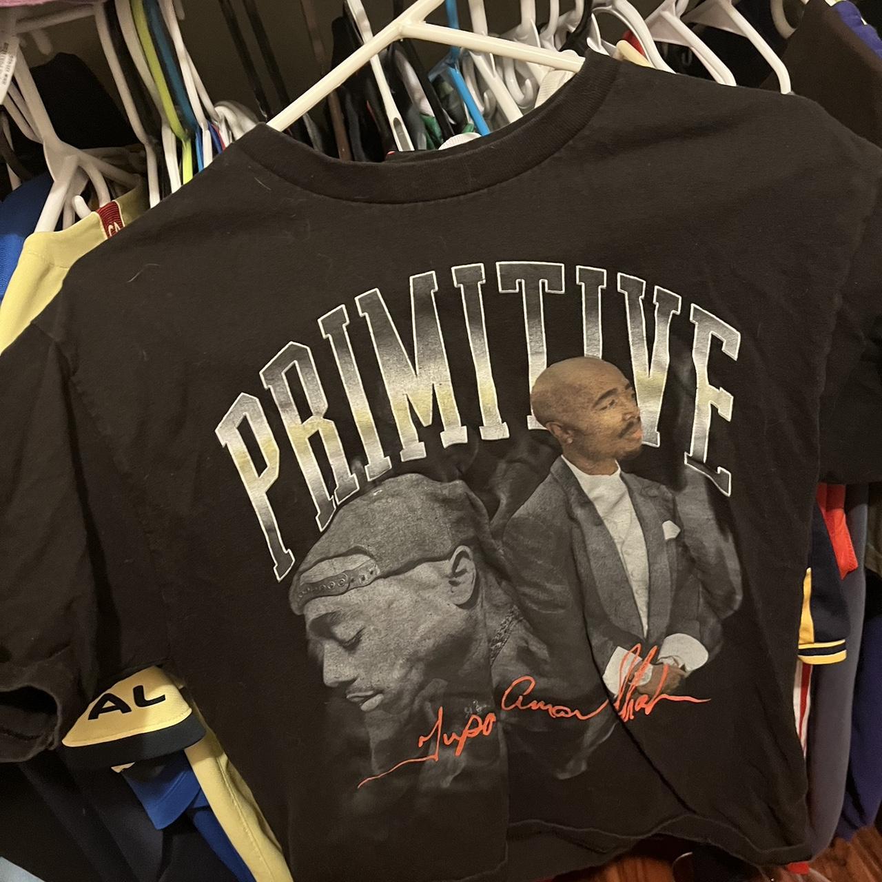 Primitive x Tupac shirt with cross on the back. Open | Depop