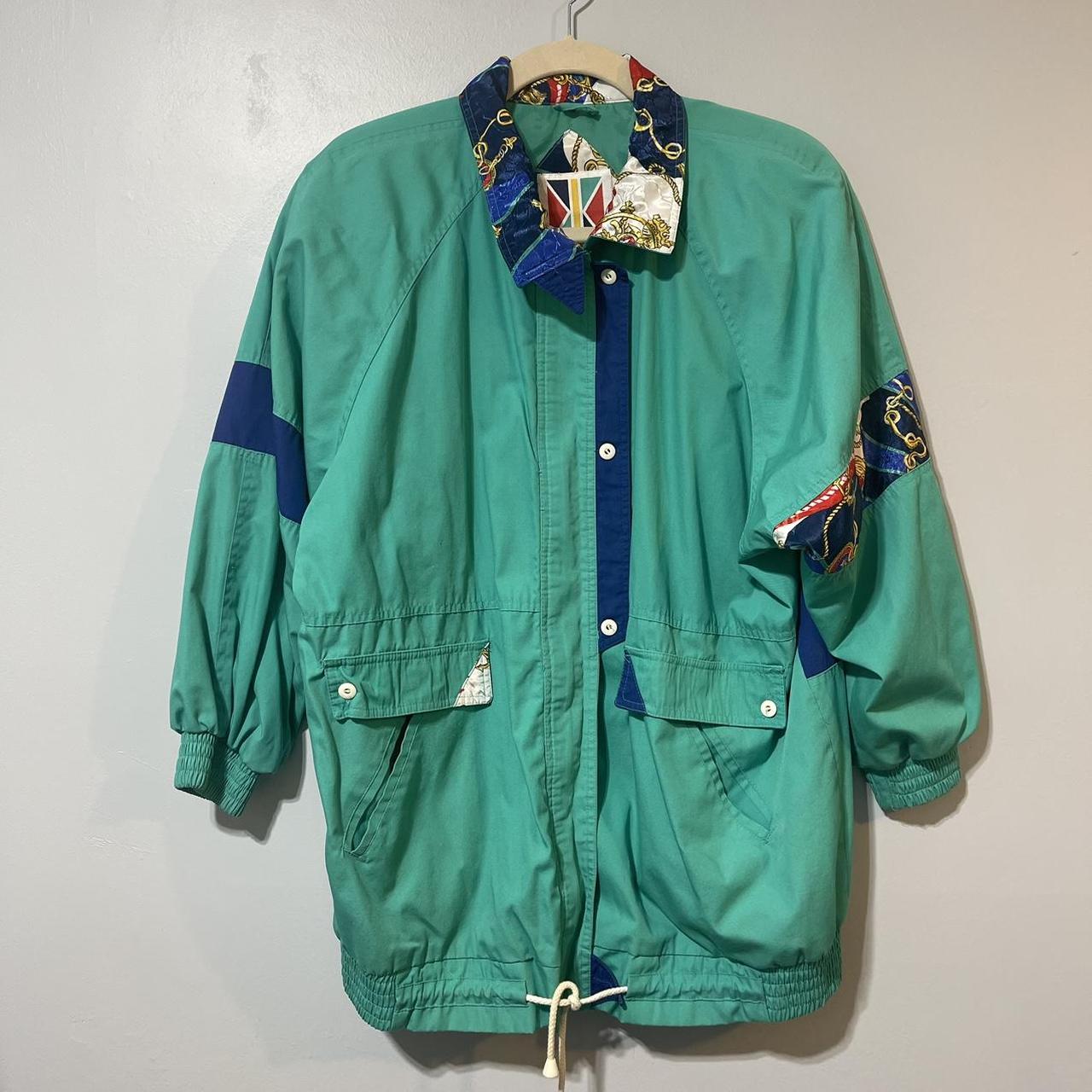 Vintage Komitor Jacket Women 18 20 Green Purple Mid. Depop