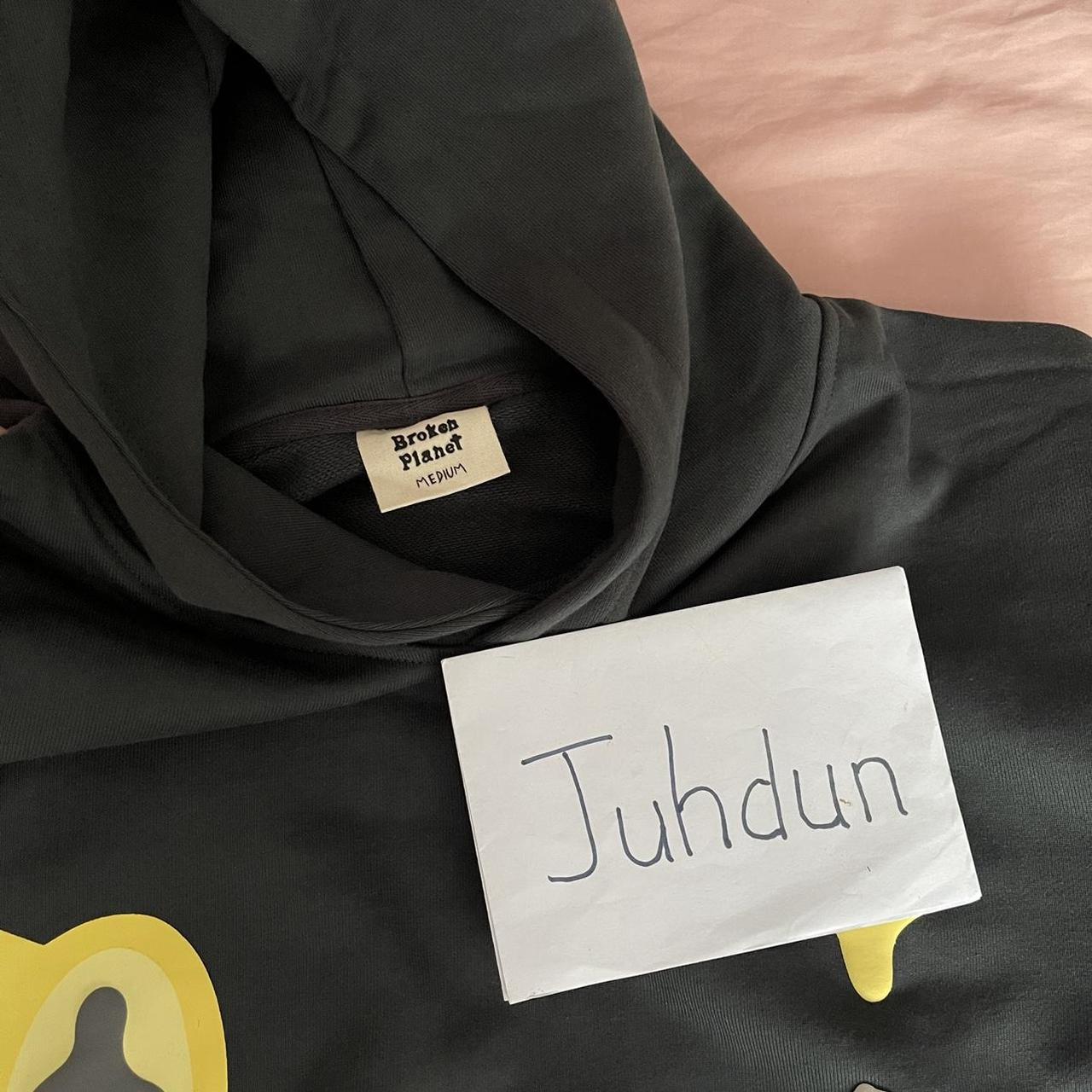 Men’s Black and Yellow Hoodie | Depop