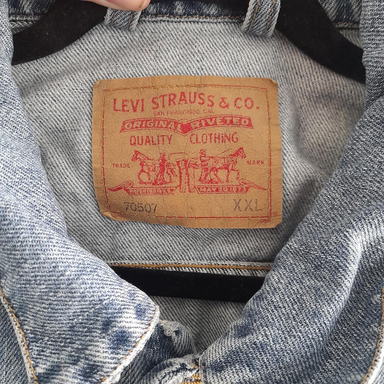 Vintage Levi's Stonewashed Denim Jacket, XXL True to... - Depop