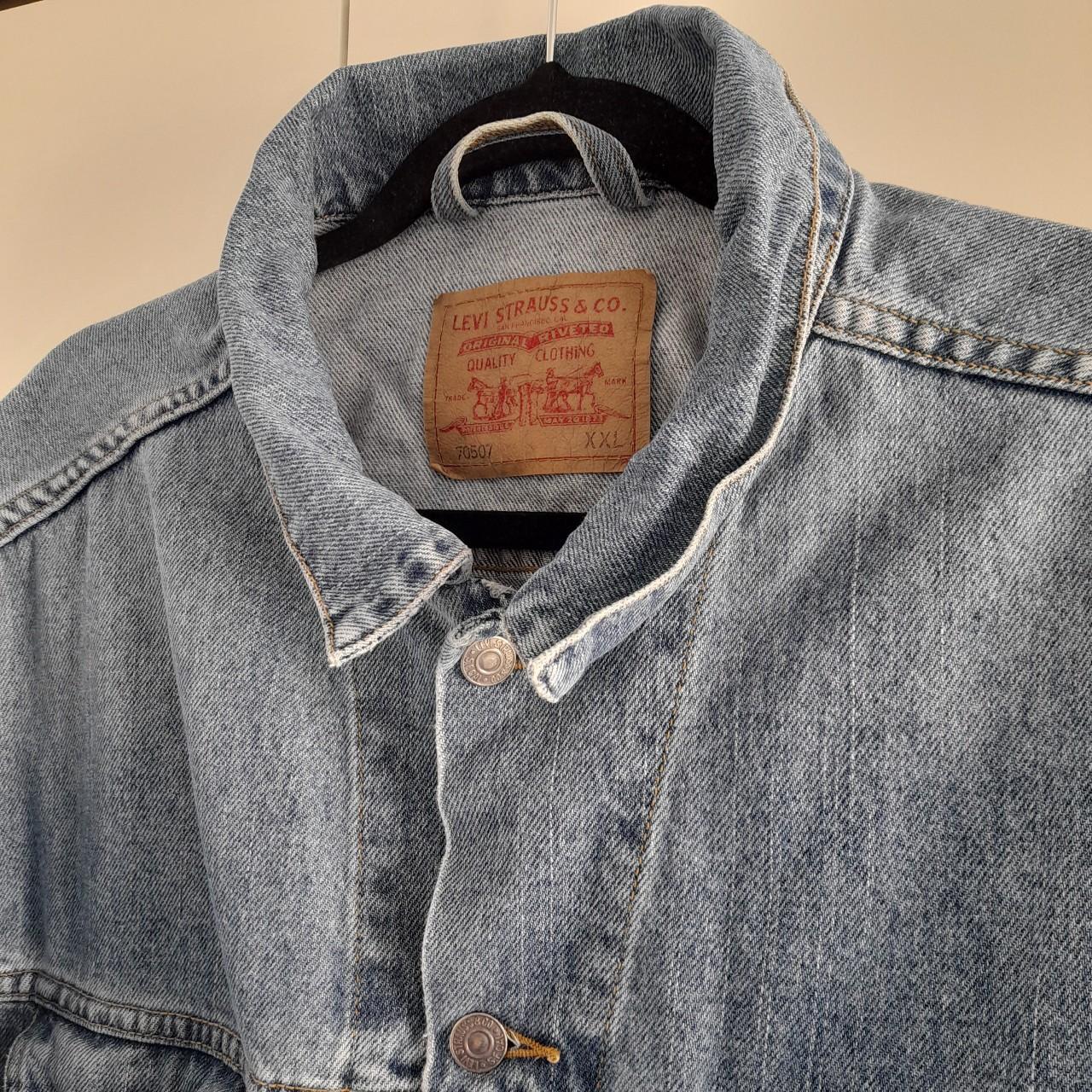 Vintage Levi's Stonewashed Denim Jacket, XXL True to... - Depop