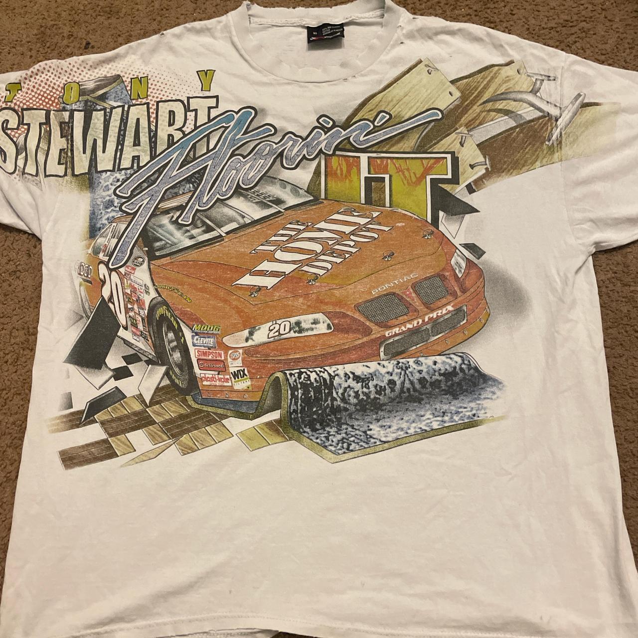 Vintage Chase Authentic Nascar 2000 White Front sold And Back Short Sleeve T-Shirt