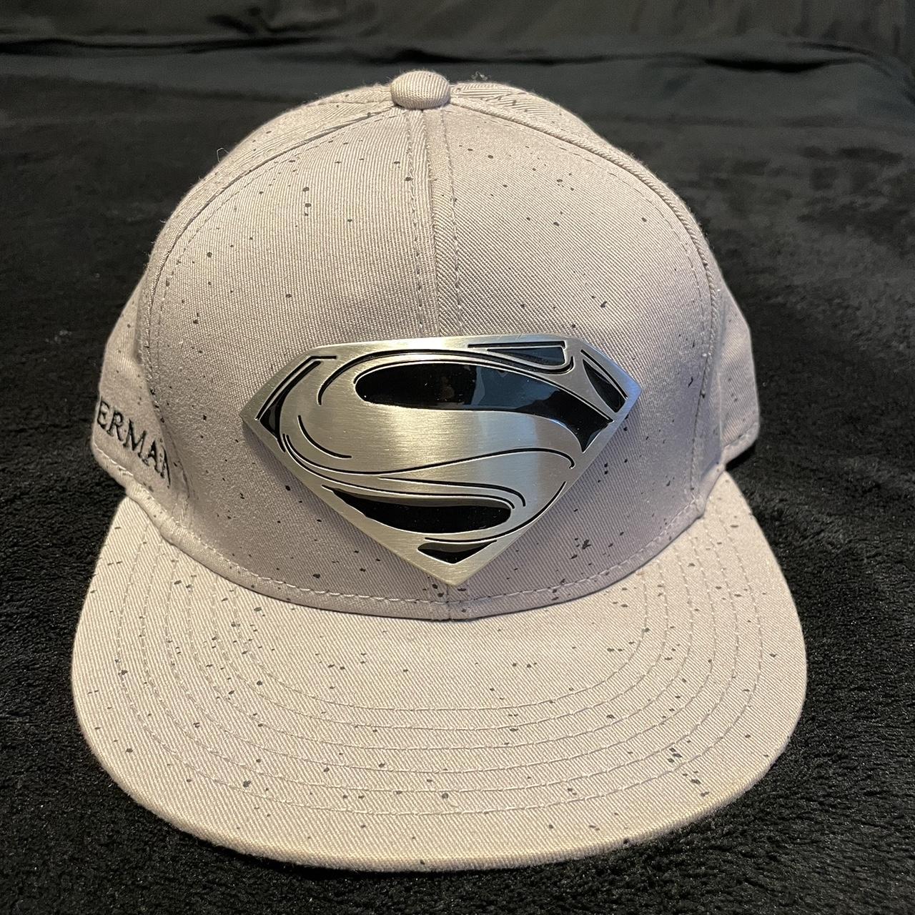 Superman hat with metal emblem