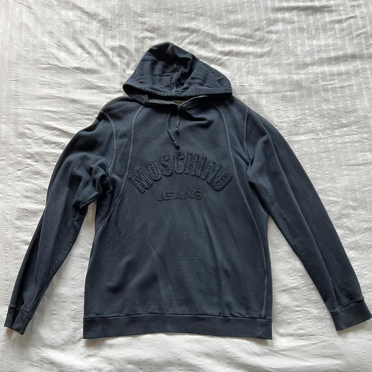 Moschino Men's Navy Hoodie | Depop