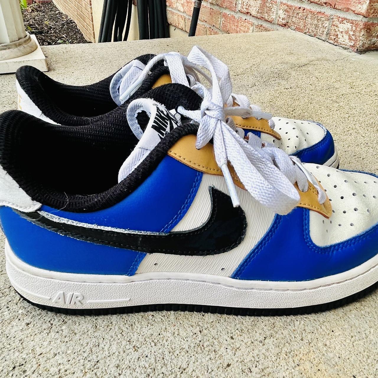 Nike Air Force 1 (aq3778-994) women's 6.5 white blue | Depop