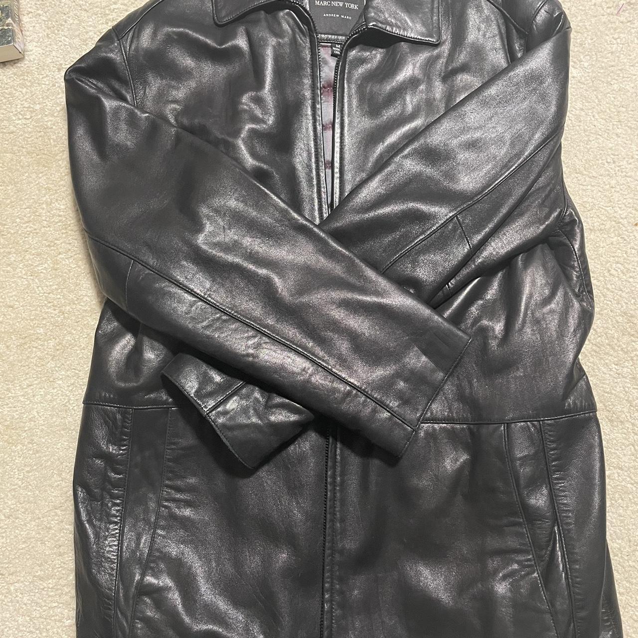 Studio Andrew Marc shops Wilson’s leather jacket