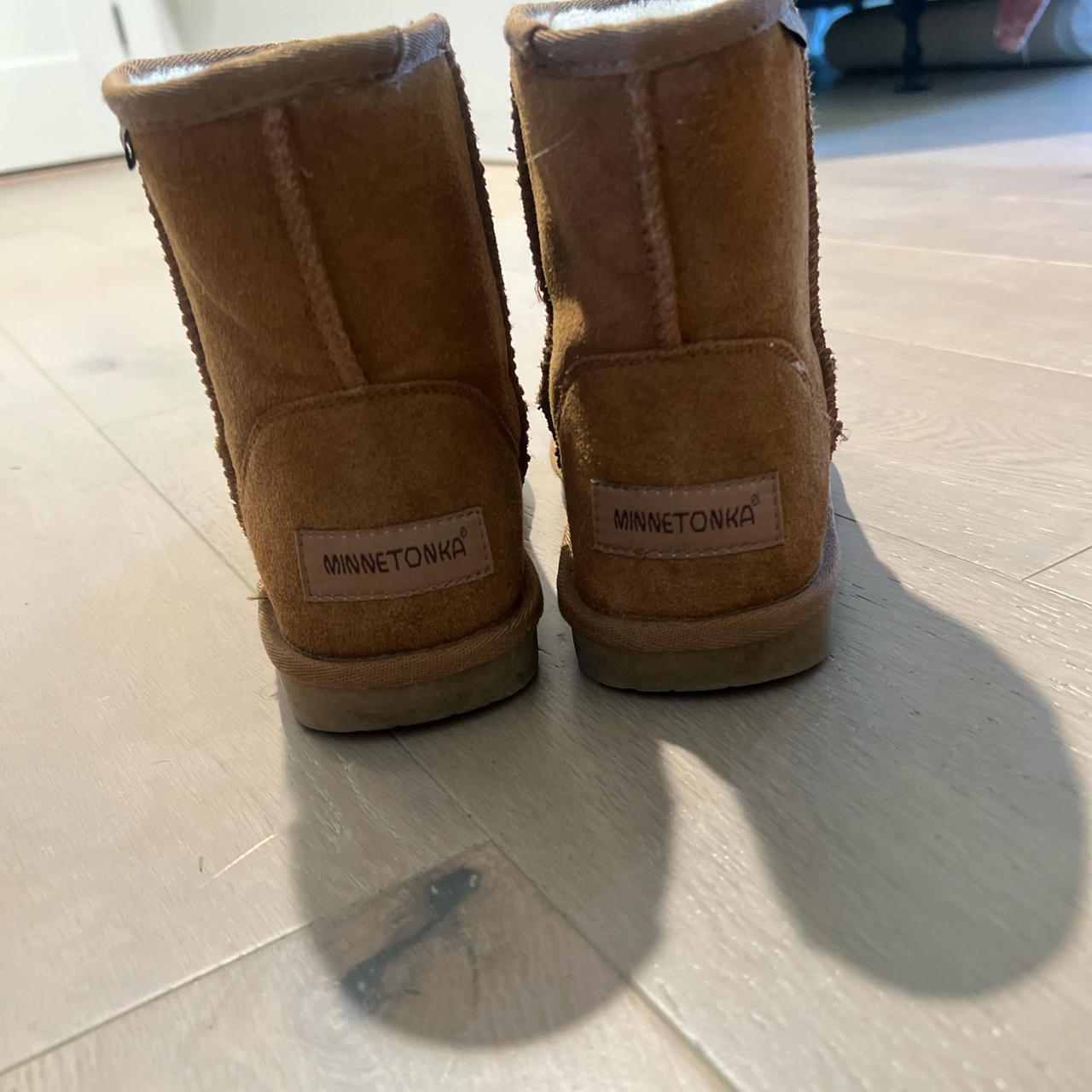 size 7, Minnetonka Olympia short boot, golden tan Depop