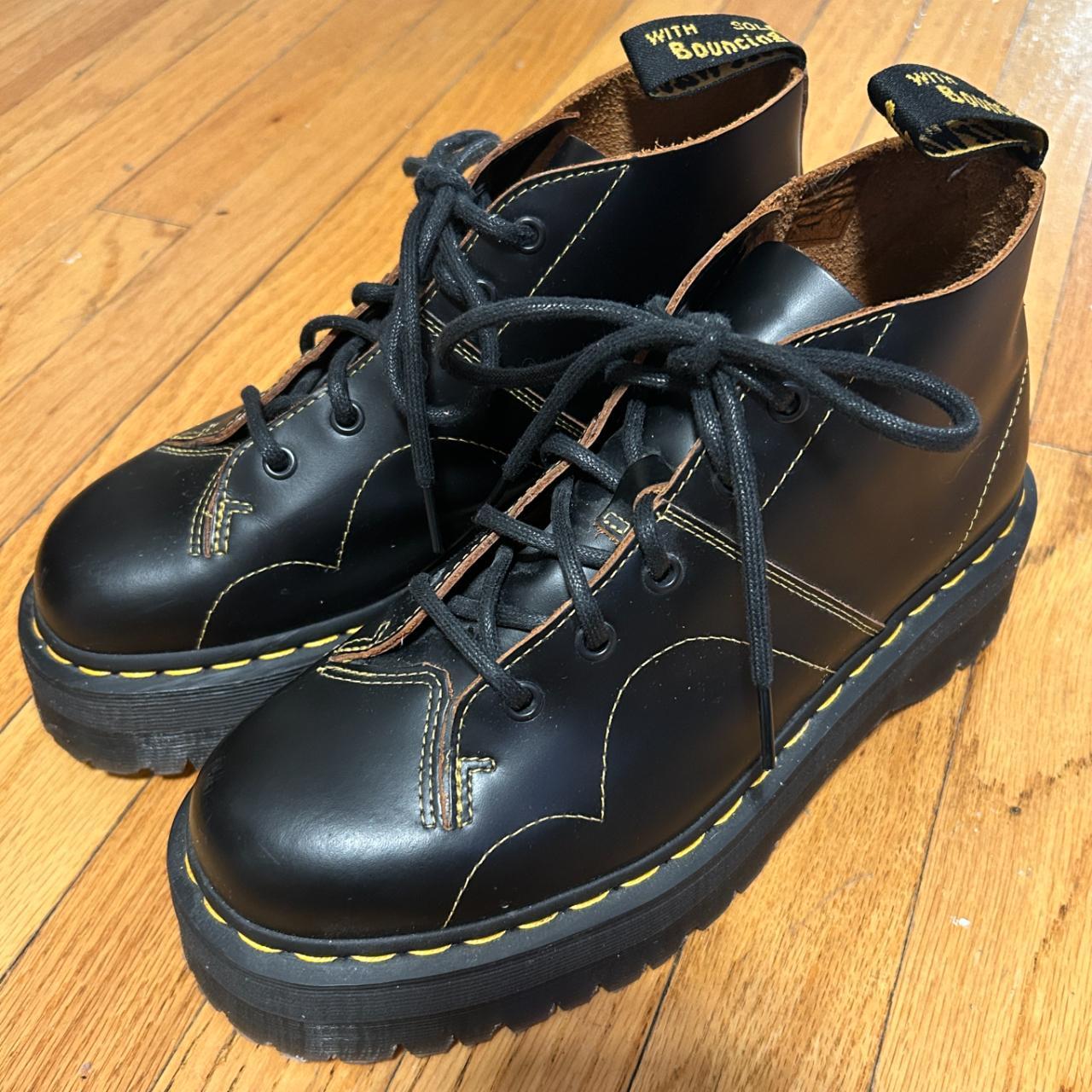 doc martens church platform monkey boots, size 9... Depop