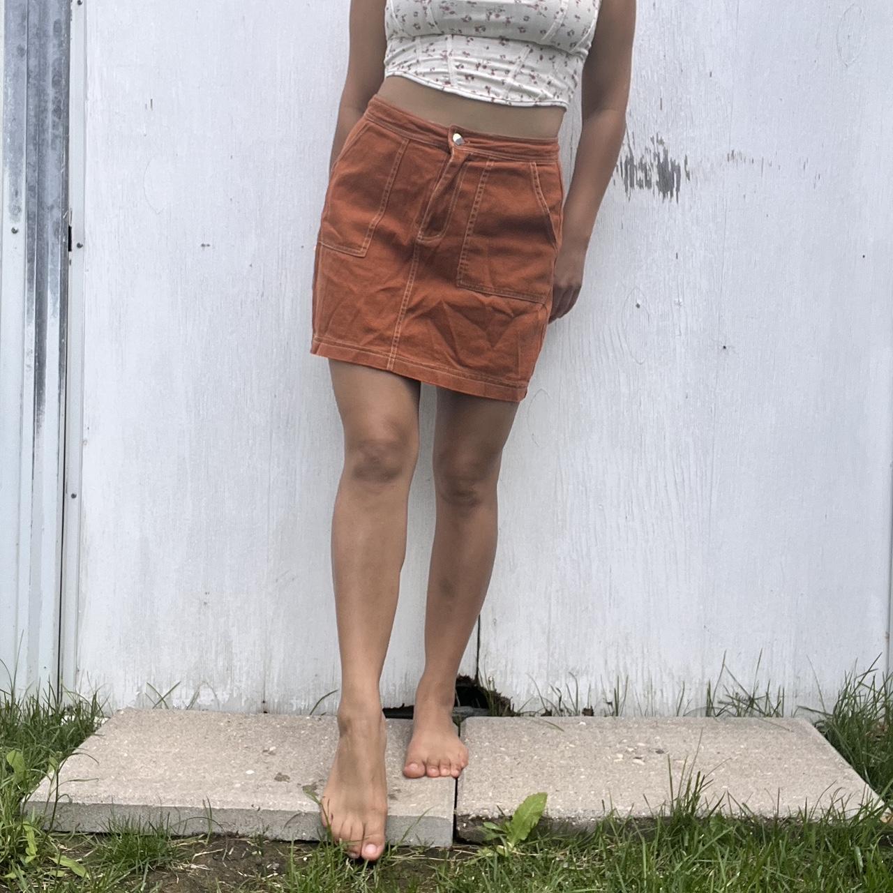 Orange skirt forever 21 best sale