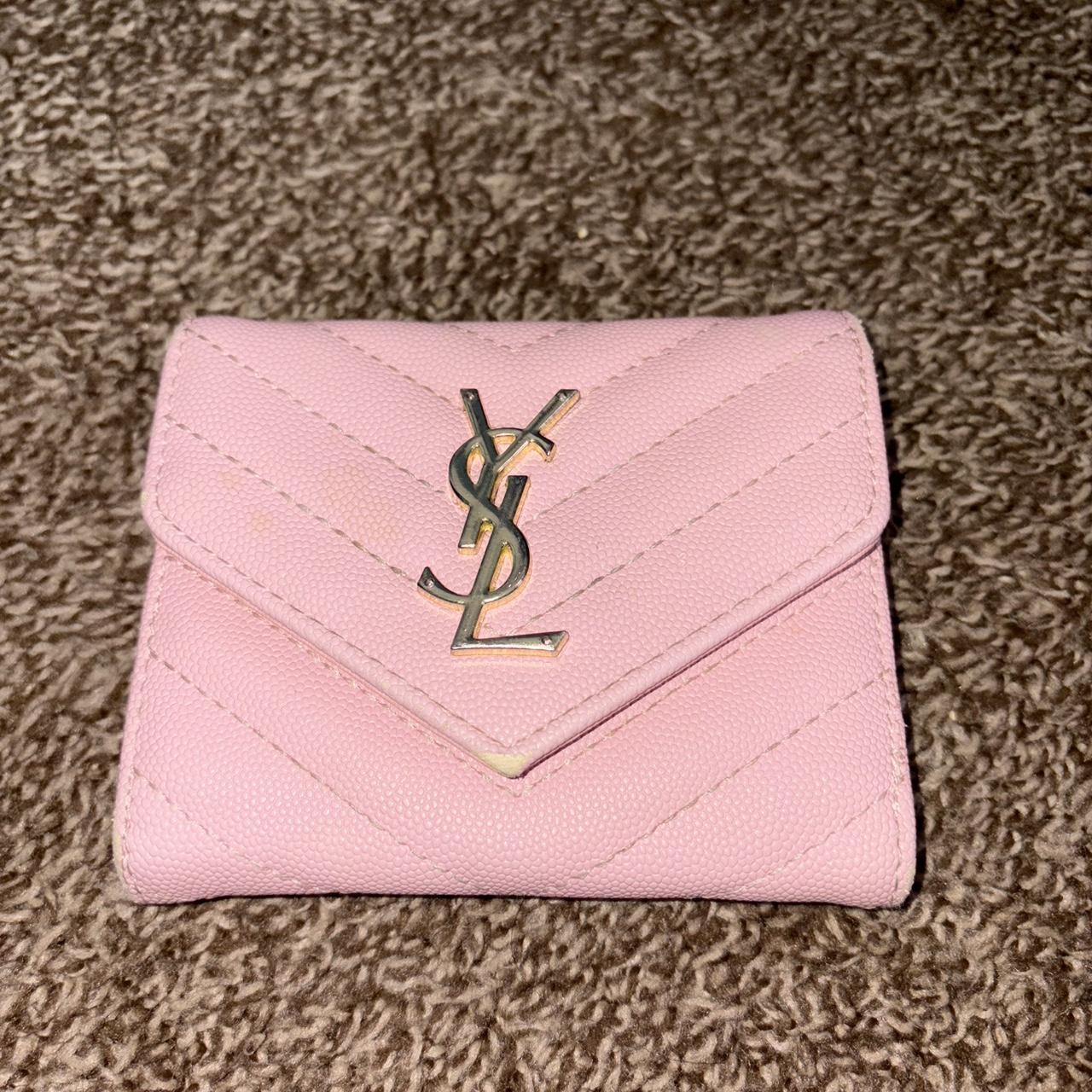 Yves Saint Laurent Women's Wallets Pink – Pink YSL leather