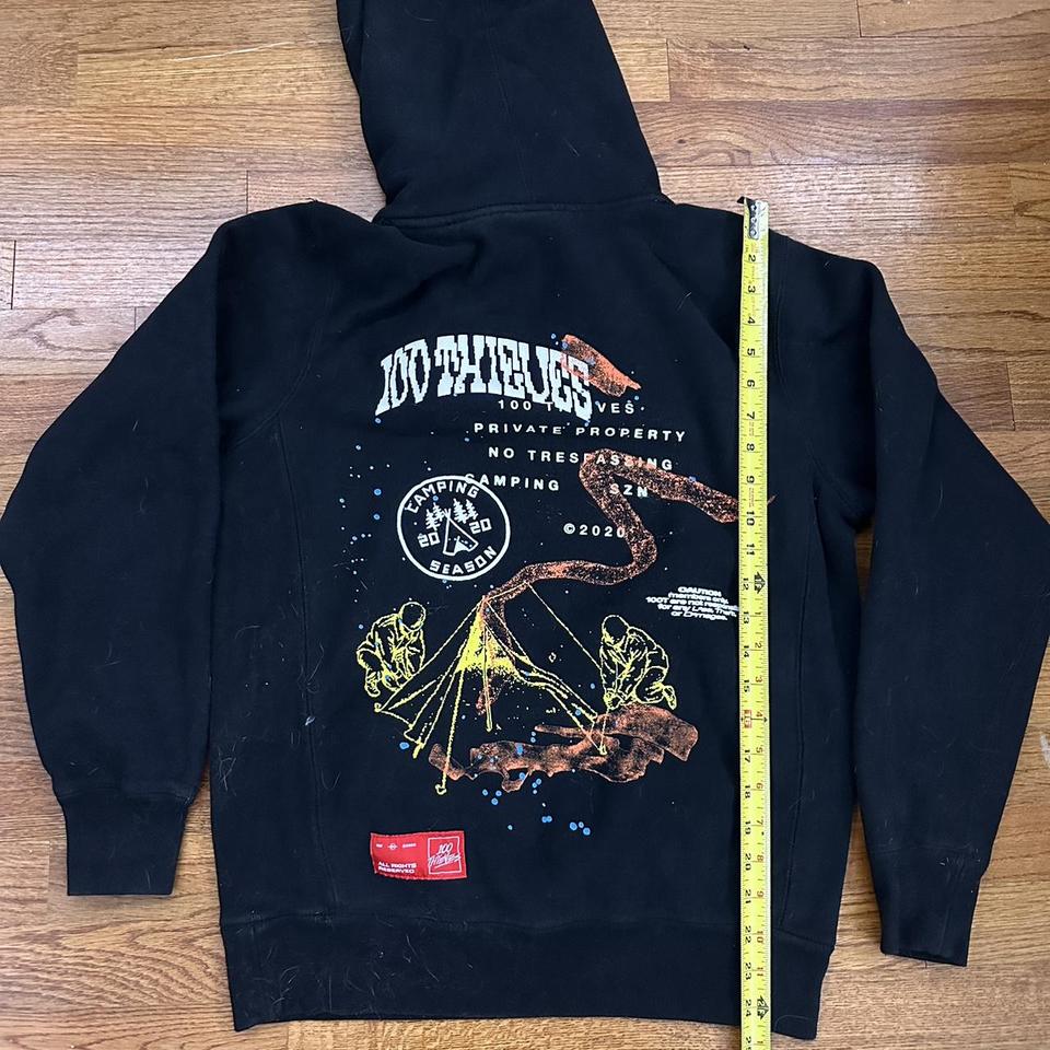 100 Thieves No Camping deals Hoodie