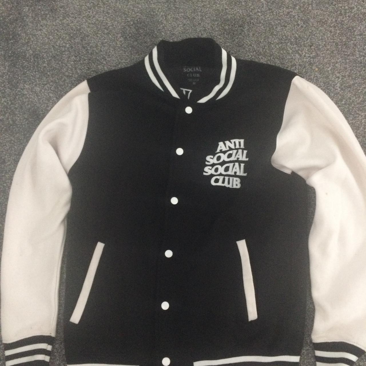 Anti social social club varsity jacket best sale