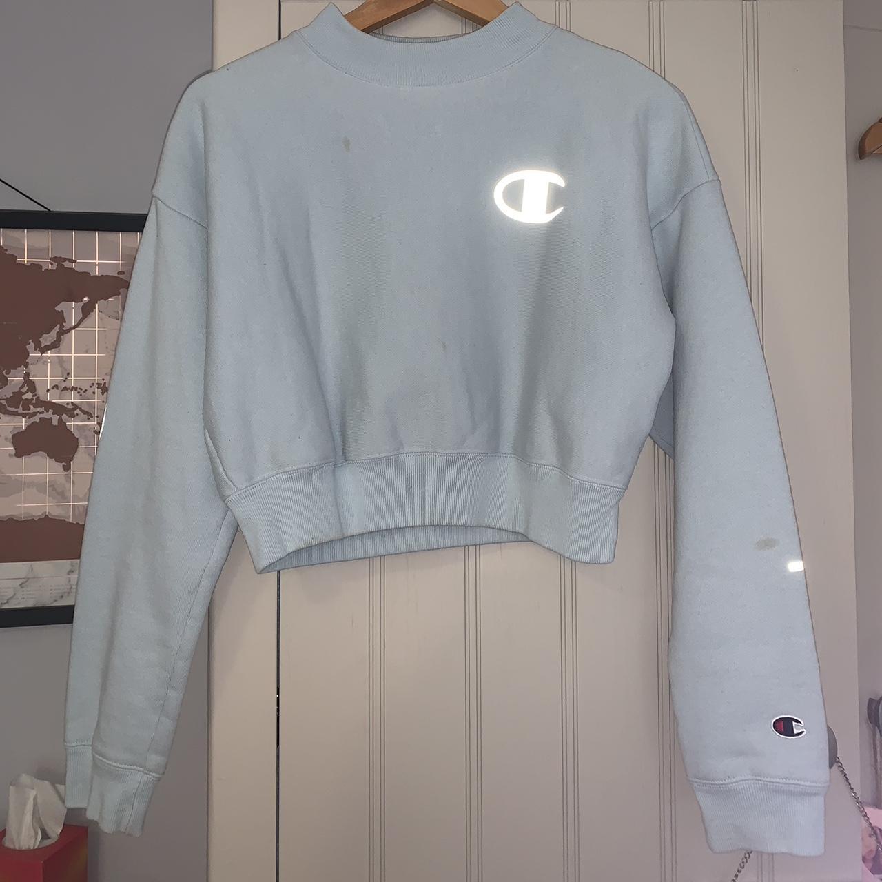 Champion blue shop cropped sweater