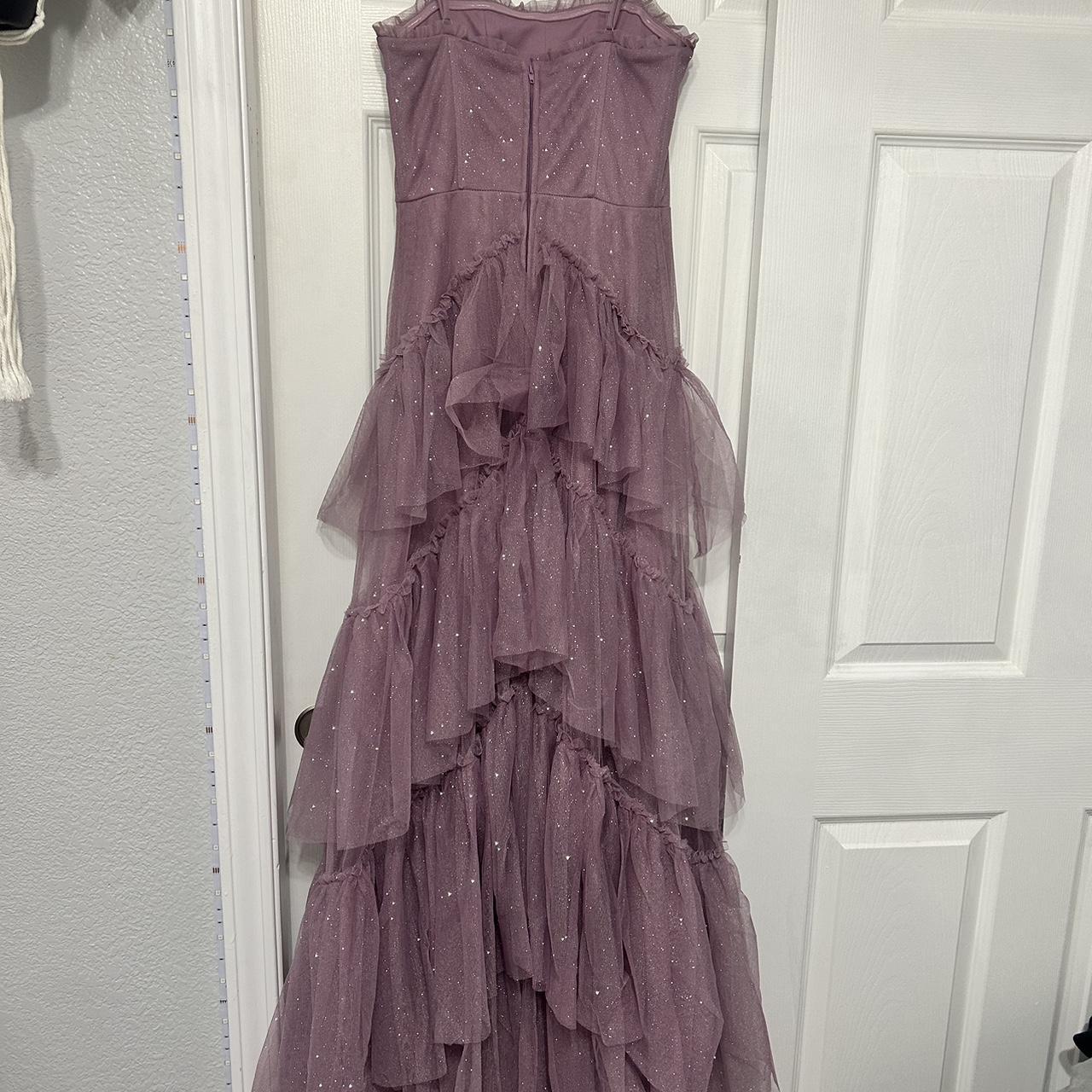 Windsor prom dress. Purple, tight top, ruffled... - Depop