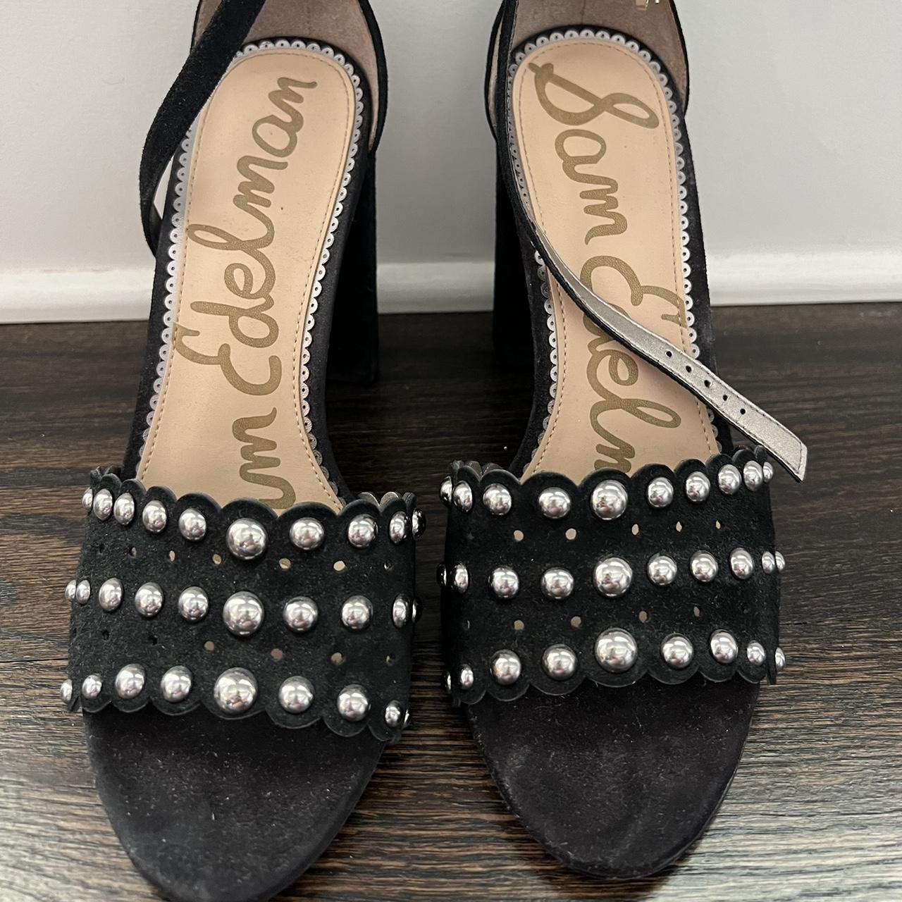 Sam edelman black studded heels on sale