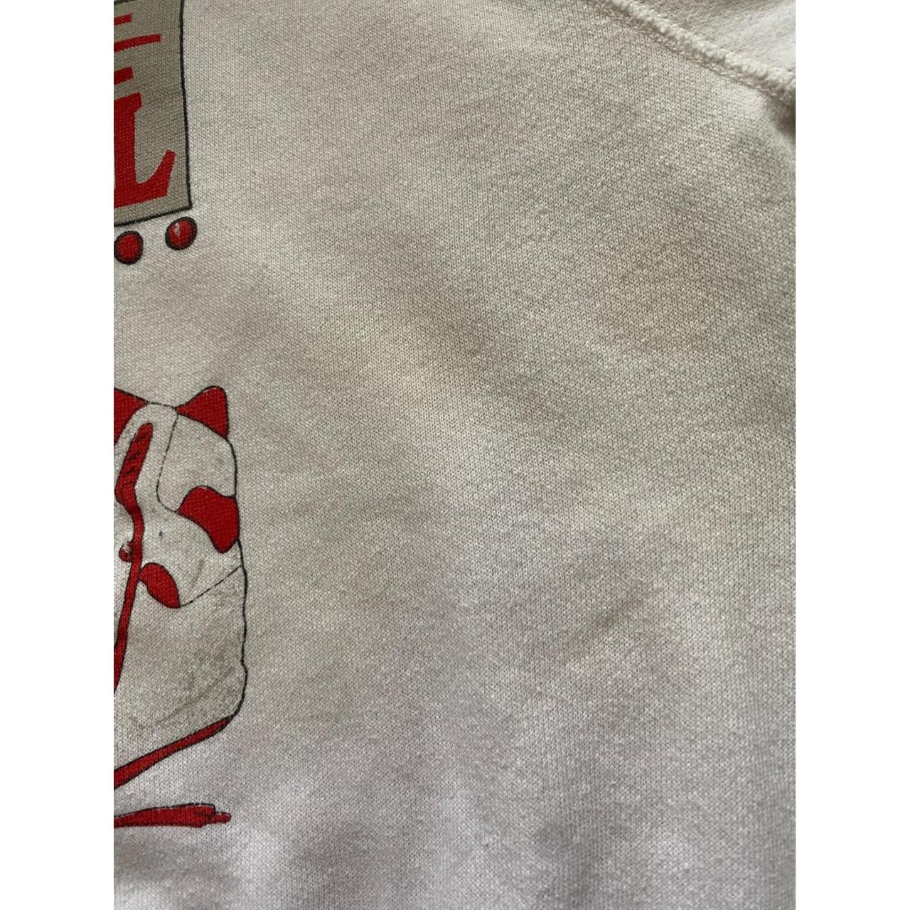 Hanes Men's Sweatshirt - White/Red - L – for lowe… - image 5