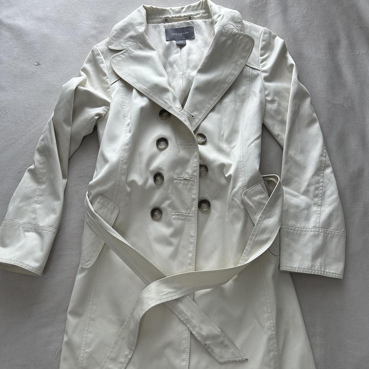 Ann taylor white coat best sale