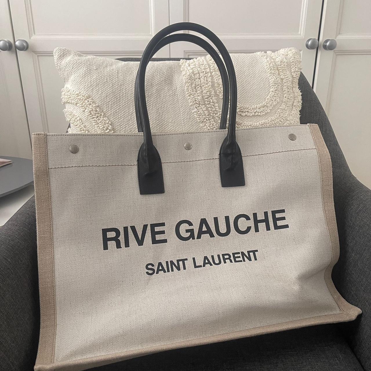 Saint Laurent Rive Gauche Canvas Tote Depop